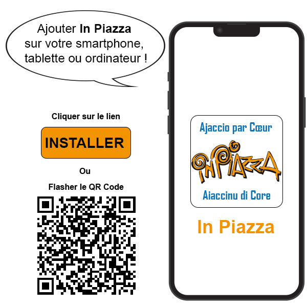 Lien bouton pour installer l'application In Piazza sur l'écran d'accueil de votre smartphone, tablette ou ordinateur !